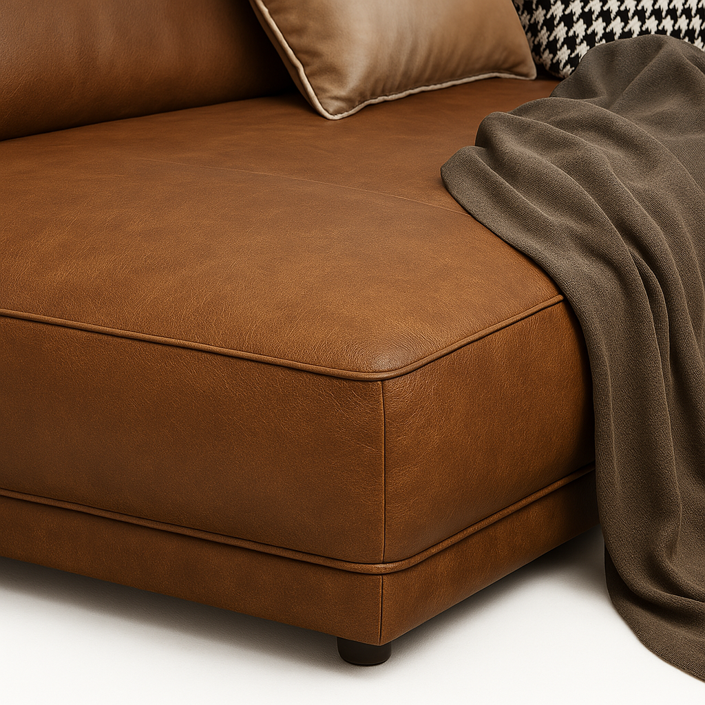 Cowhide Natural Leather Sofa